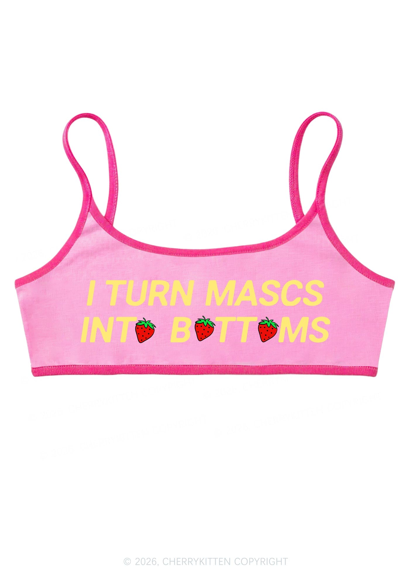 Turn Mascs Into Bottoms Pride Y2K Super Crop Cami Cherrykitten