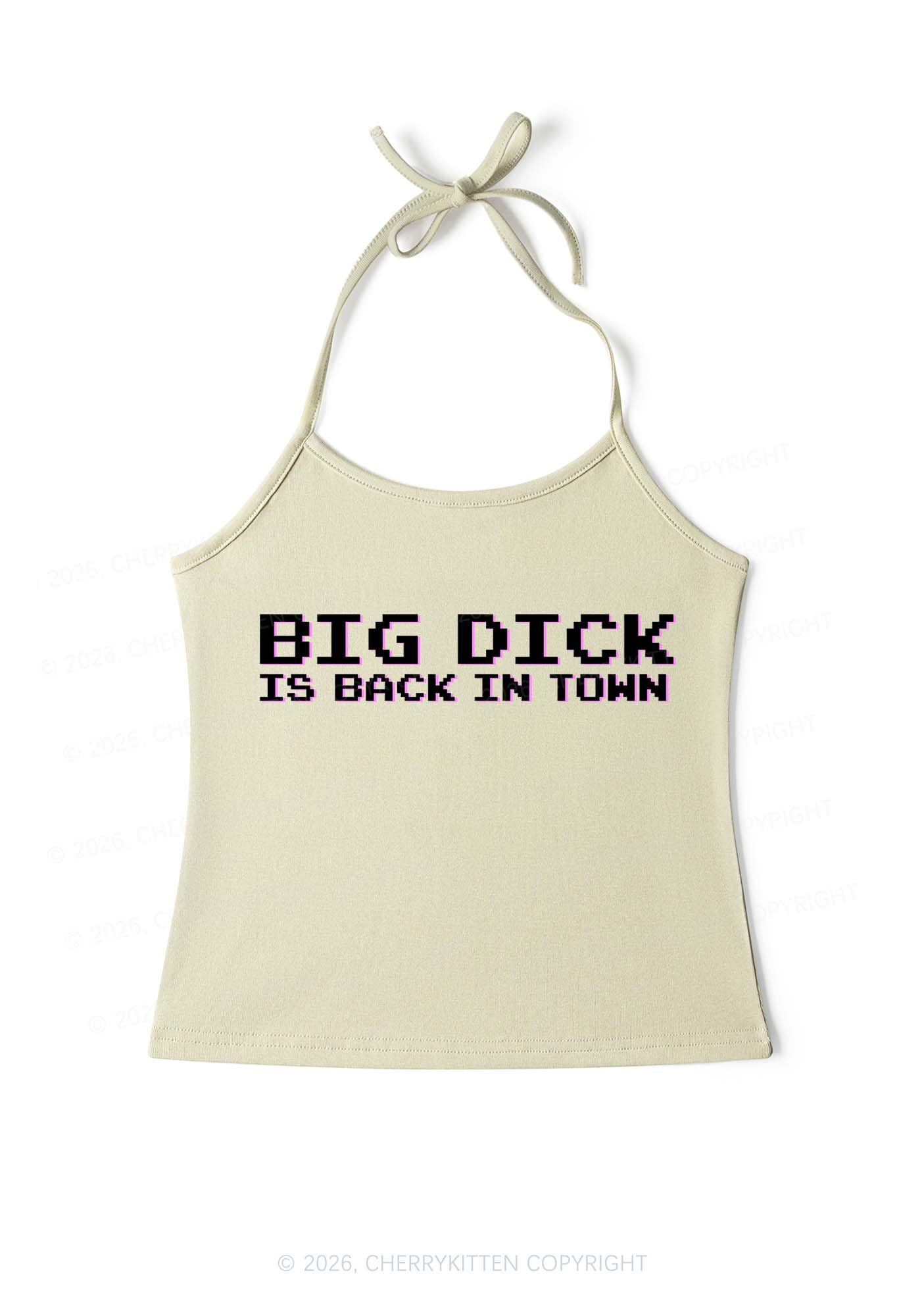 Big Is Back In Town Y2K Halter Neck Cami Cherrykitten