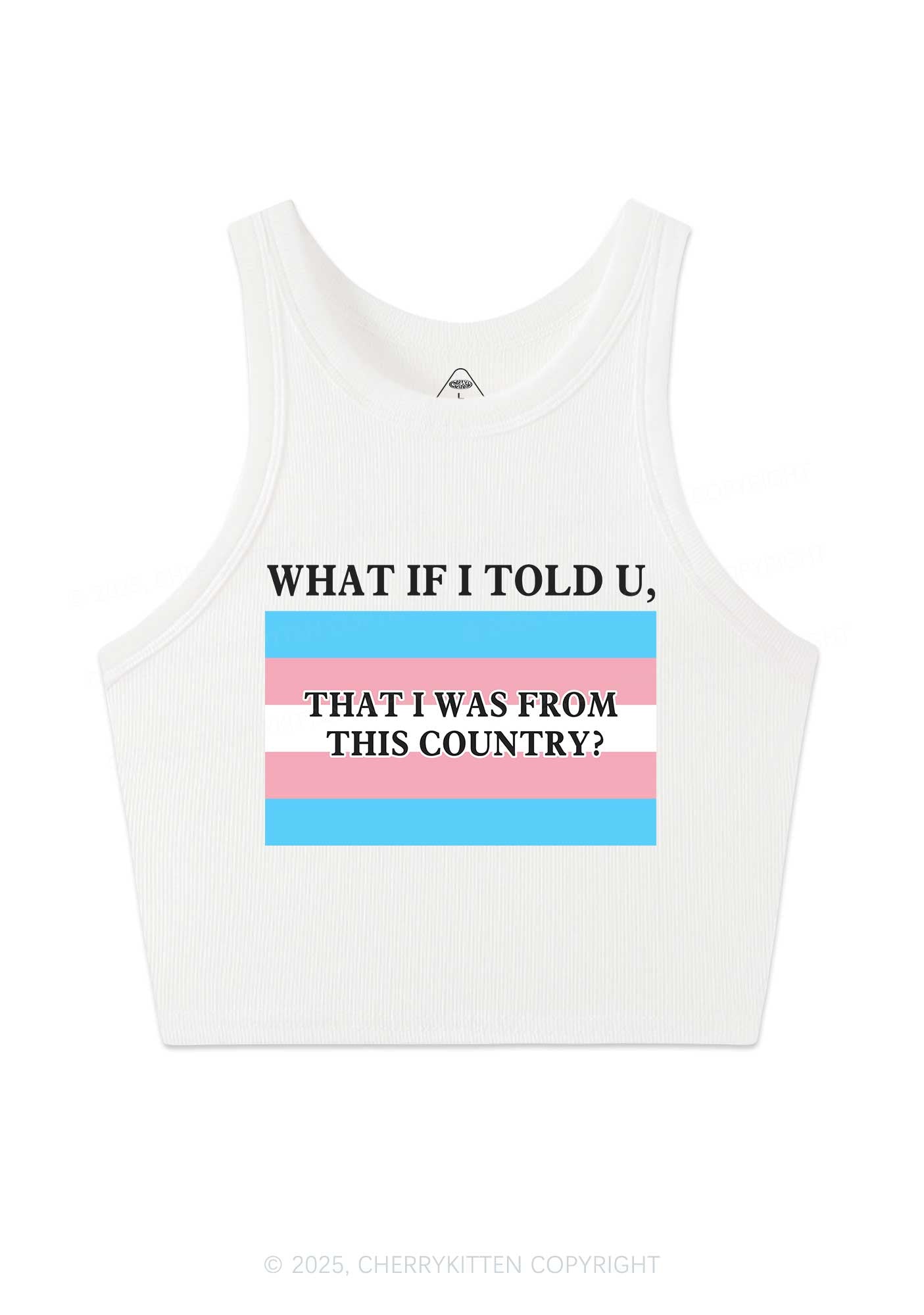 I Was From This Country Y2K Crop Tank Top Cherrykitten