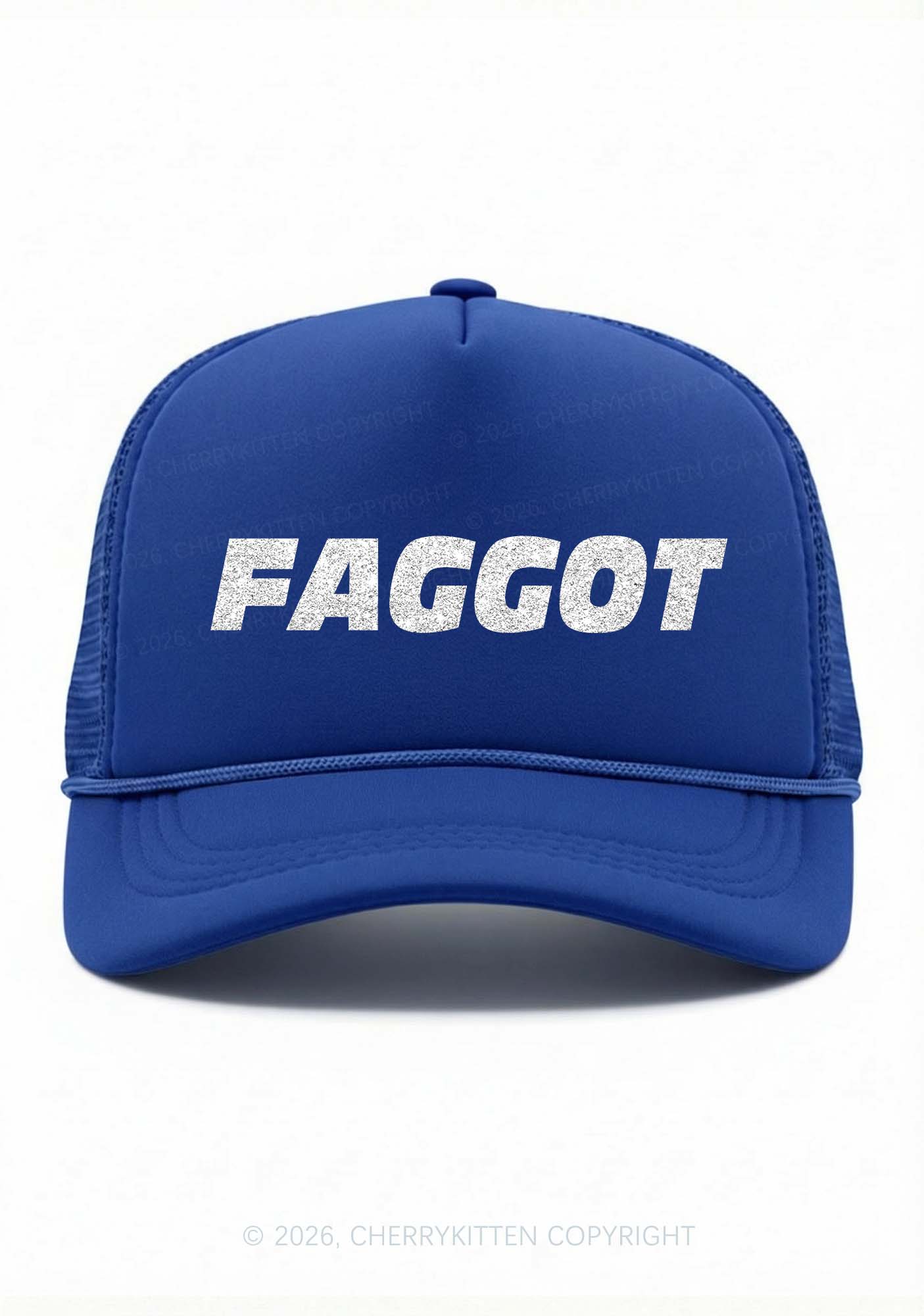 Glitter Faggot Pride Y2K Trucker Hat Cherrykitten