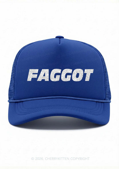 Glitter Faggot Pride Y2K Trucker Hat Cherrykitten