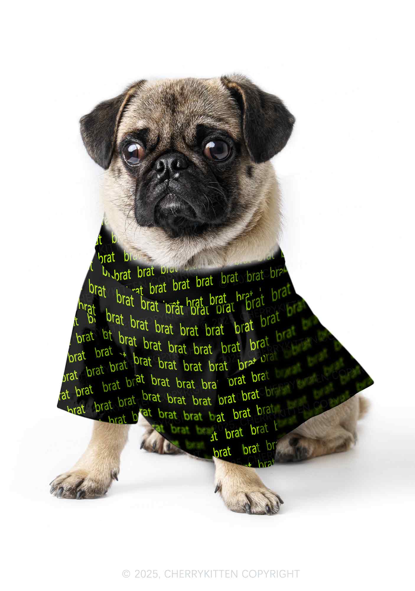 Green Brat Y2K Pet Shirts Cherrykitten