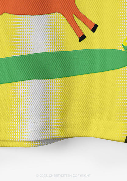 Custom Yellow Pony Y2K Crop Sport Jersey Shirts Cherrykitten