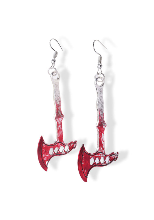 Blood Scary Ax Halloween Earrings