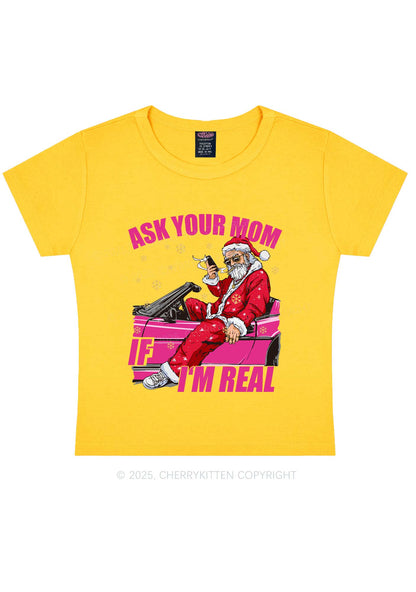 Christmas Ask Your Mom Y2K Baby Tee Cherrykitten