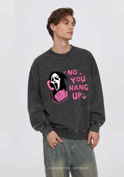 Halloween No You Hang Up Y2K Washed Sweatshirts Cherrykitten