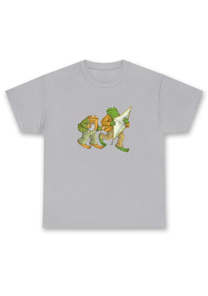 Frog Flying The Kite Chunky Shirt