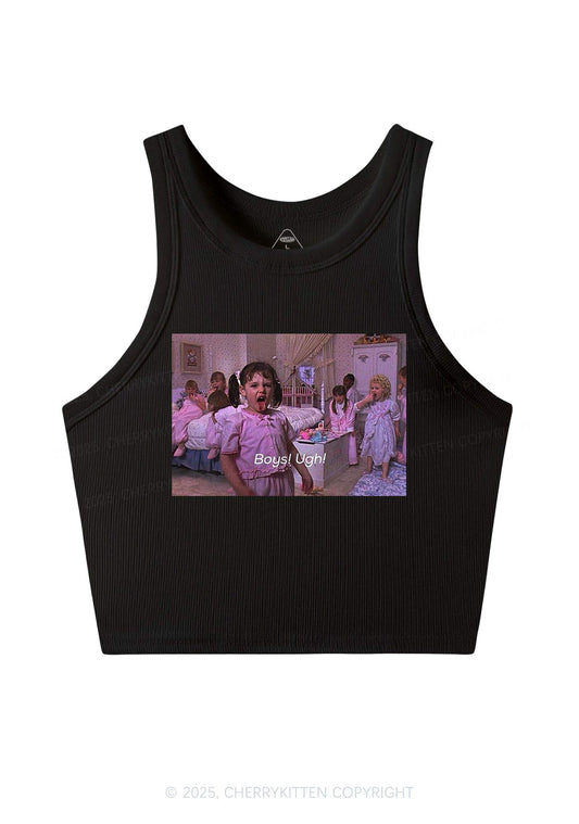 Boys Ugh Y2K Crop Tank Top Cherrykitten