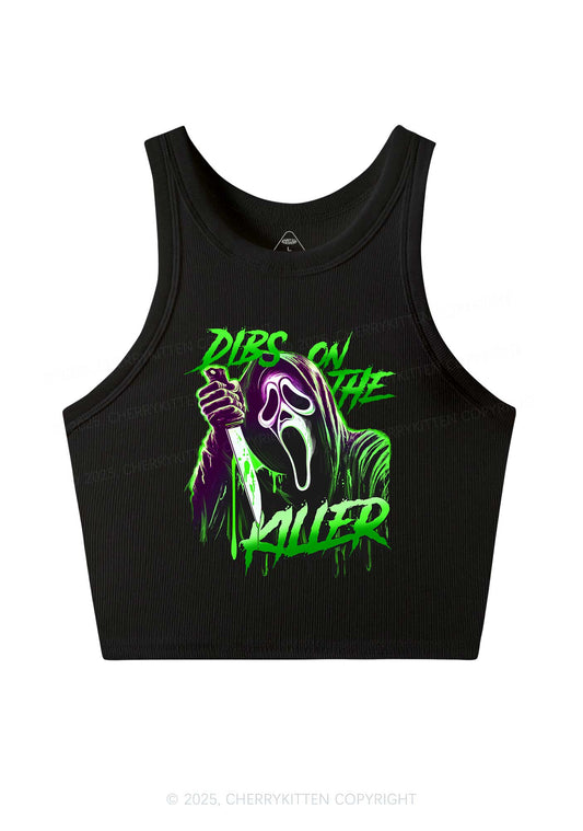 Halloween Dibs On The Killer Y2K Crop Tank Top Cherrykitten