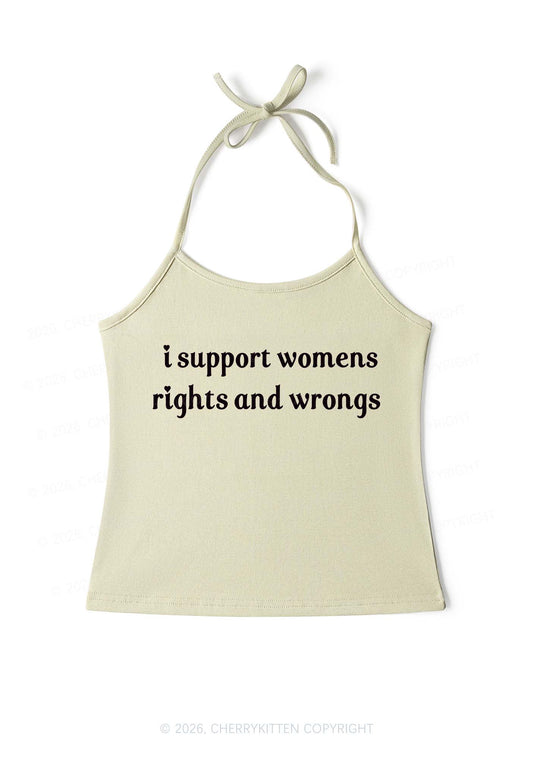 I Support Women Y2K Halter Neck Cami Cherrykitten