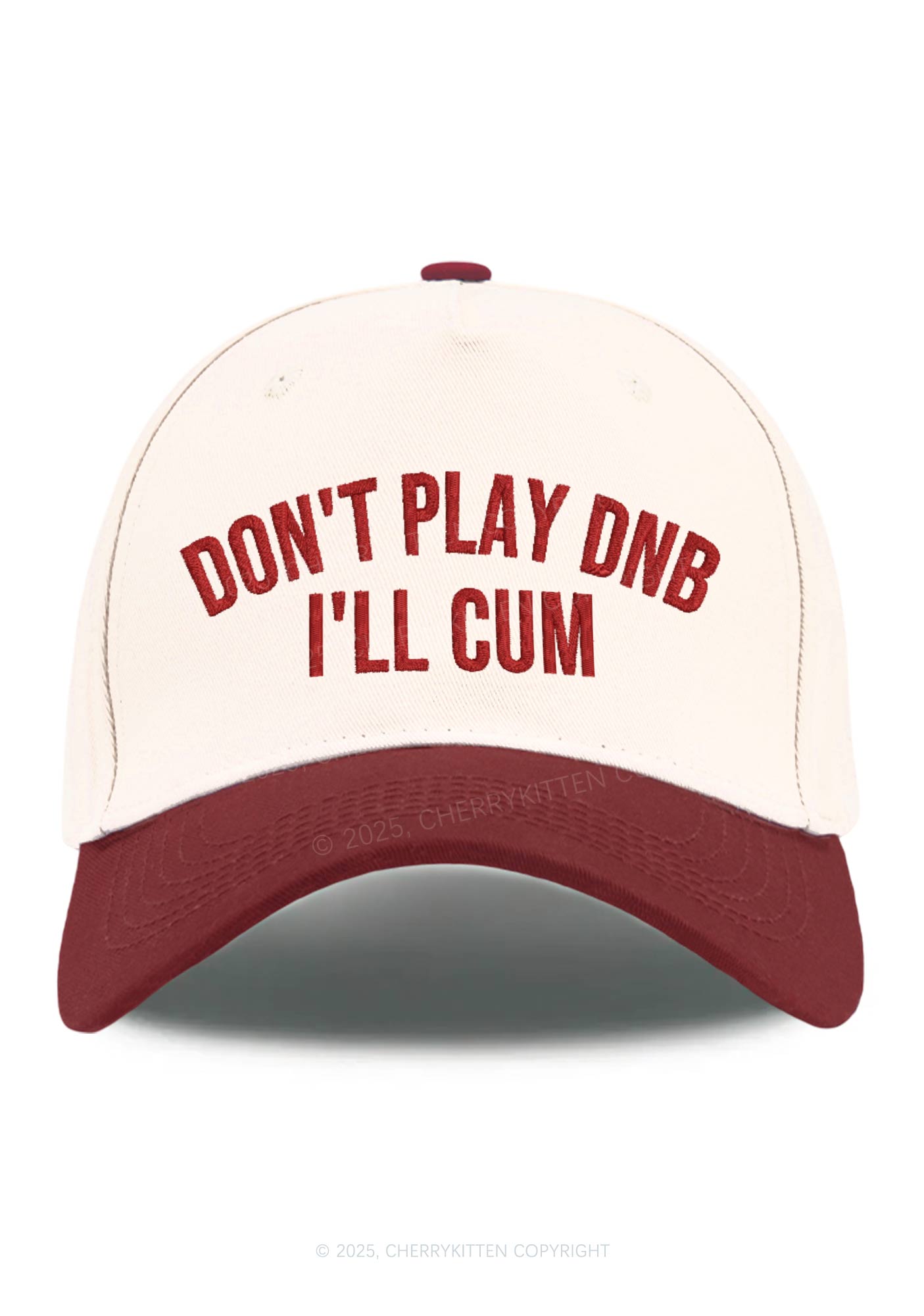 Embroidered Dont Play DNB Y2K Color Block Baseball Cap Cherrykitten