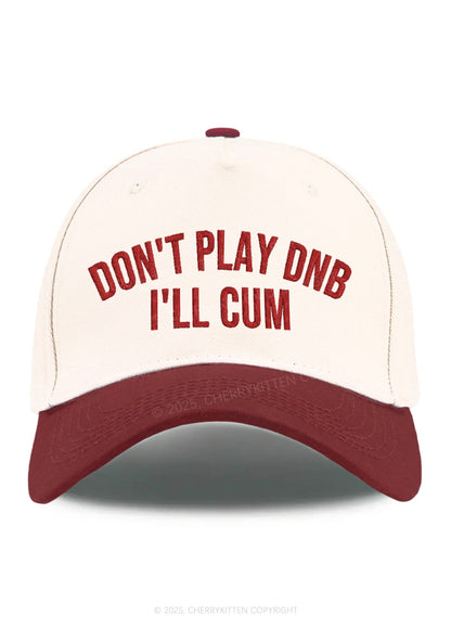 Embroidered Dont Play DNB Y2K Color Block Baseball Cap Cherrykitten