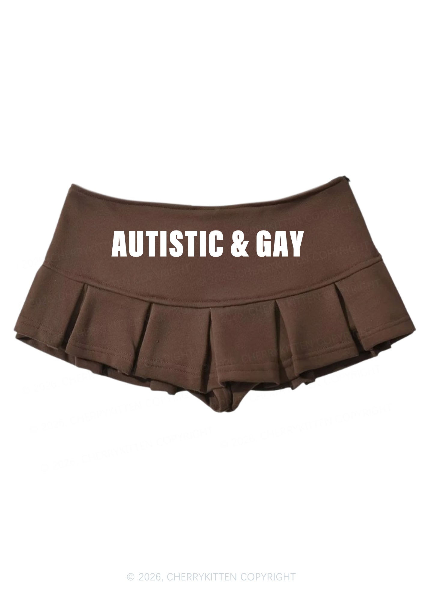 Autistic Gay Pride Y2K Mini Pleated Skirts Cherrykitten