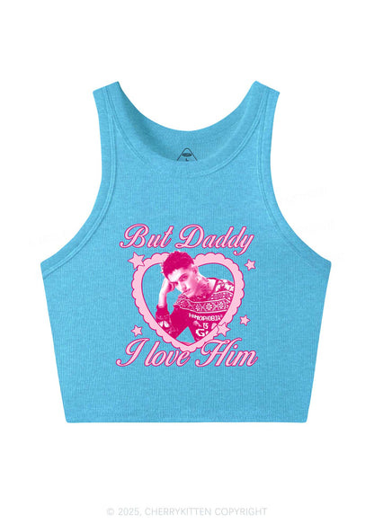 Custom Daddy I love Him Y2K Crop Tank Top Cherrykitten
