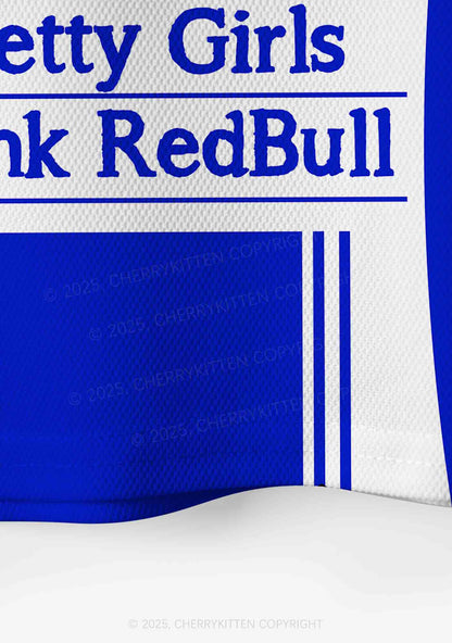 Custom Girls Drink Redbull Y2K Crop Sport Jersey Shirts Cherrykitten