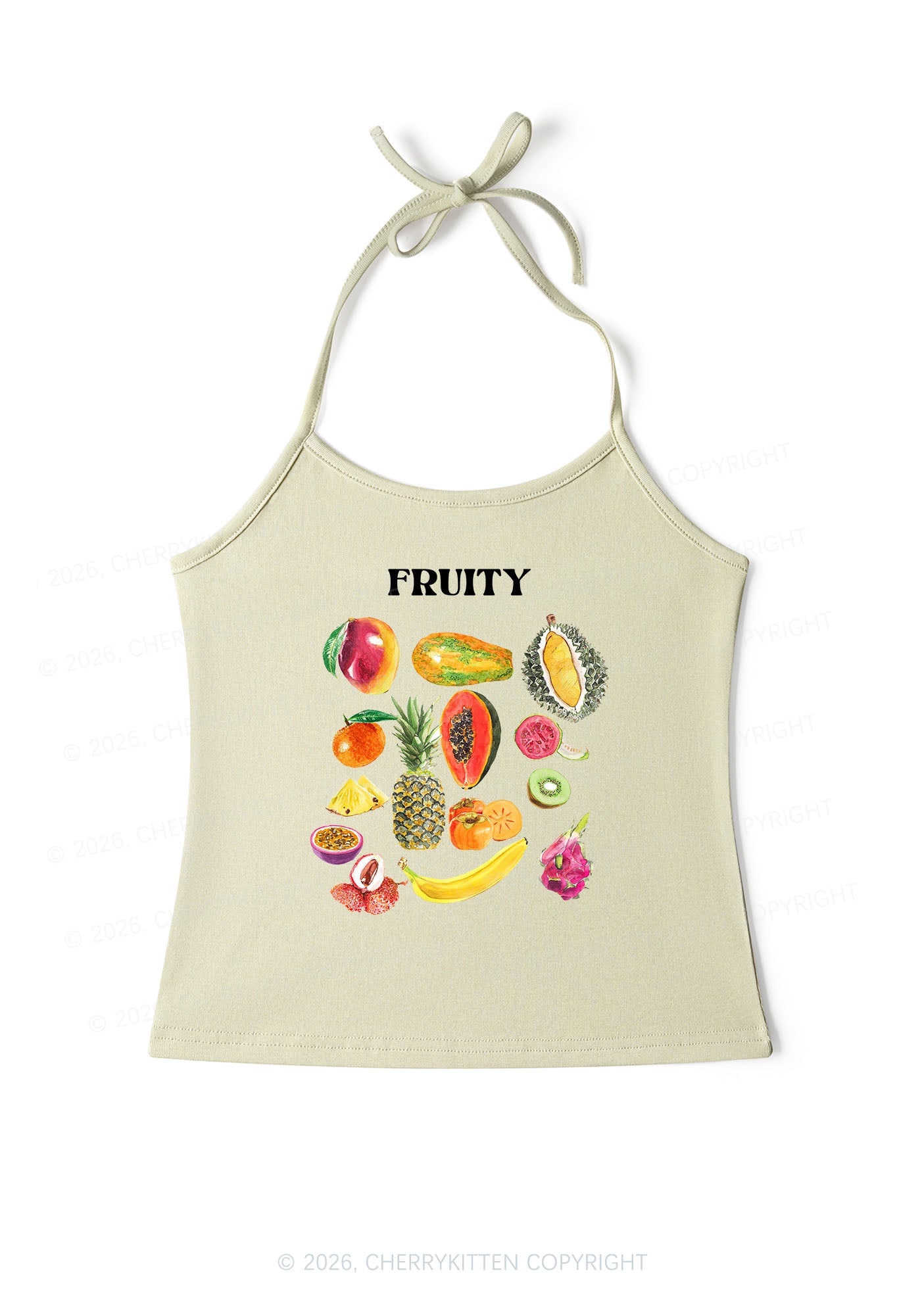 Fruity Pride Y2K Halter Neck Cami Cherrykitten