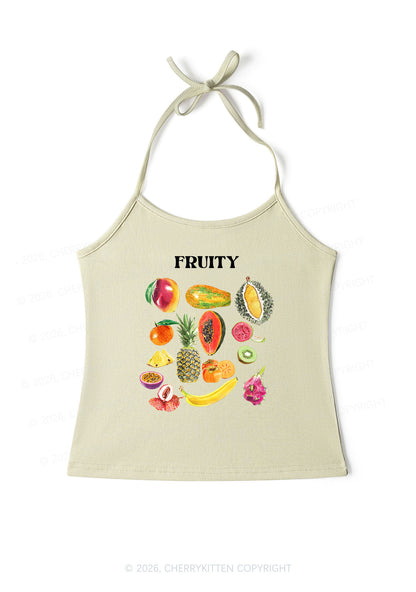 Fruity Pride Y2K Halter Neck Cami Cherrykitten