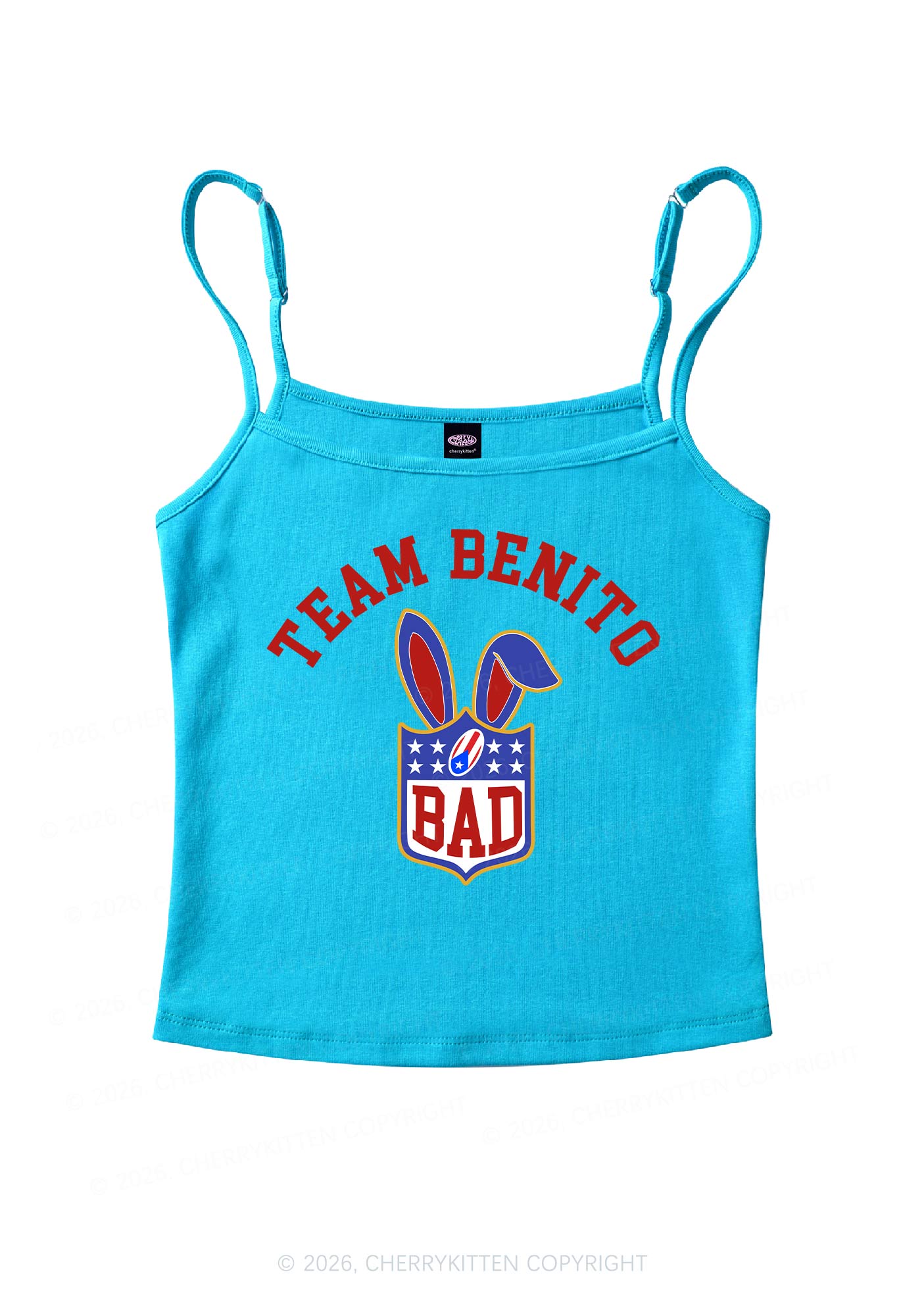 Pink Football Bunny Y2K Spaghetti Strap Cami Cherrykitten