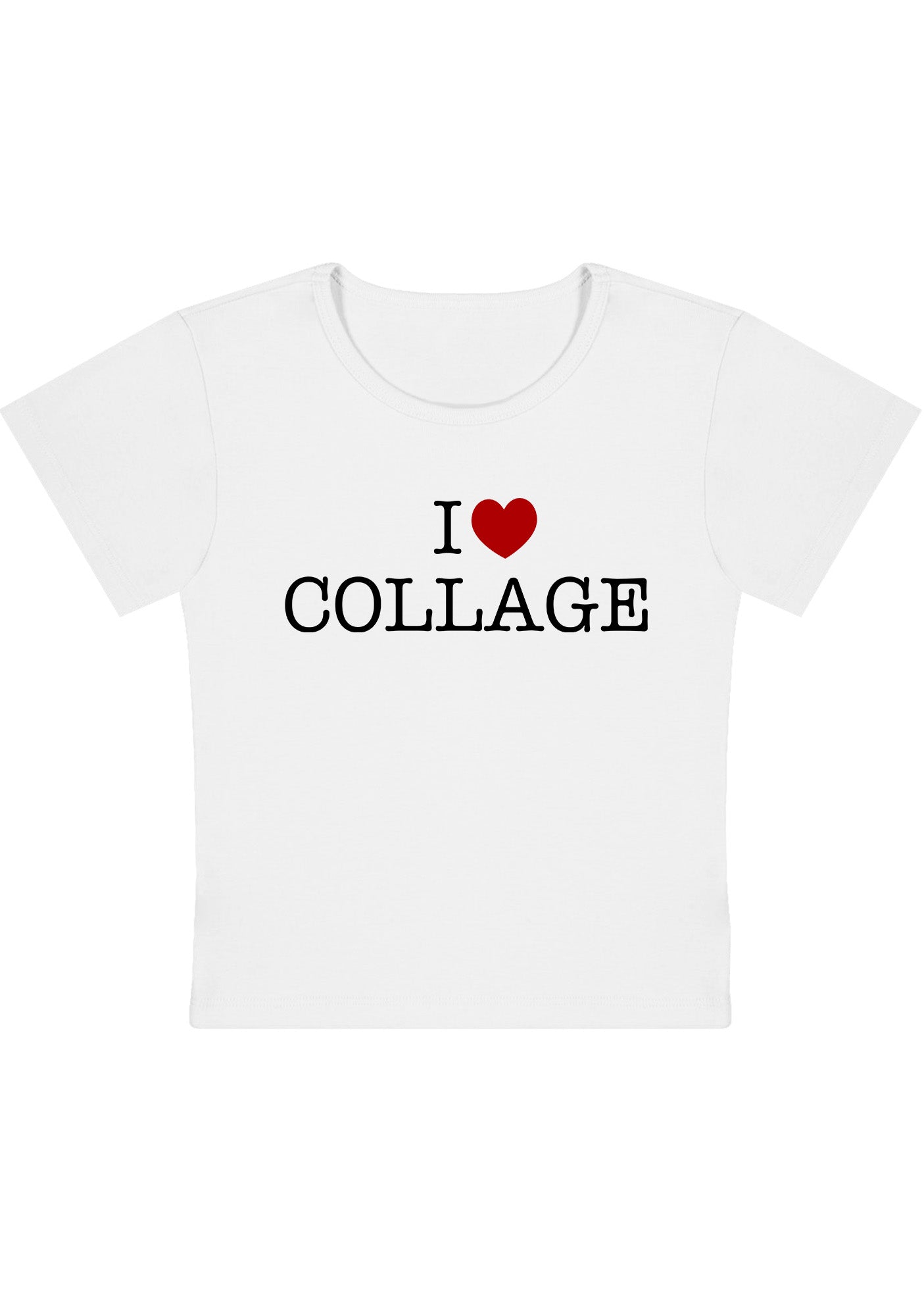 Curvy I Love Collage Baby Tee