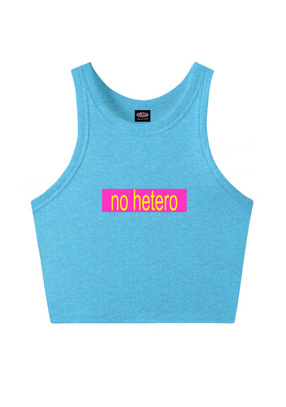 No Hetero Pride Y2K Crop Tank Top Cherrykitten