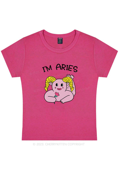 I'm Aries Y2K Baby Tee Cherrykitten