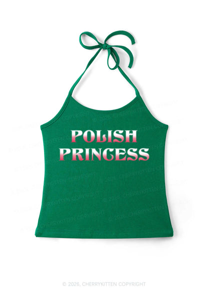 Polish Princess St Patricks Y2K Halter Neck Cami Cherrykitten