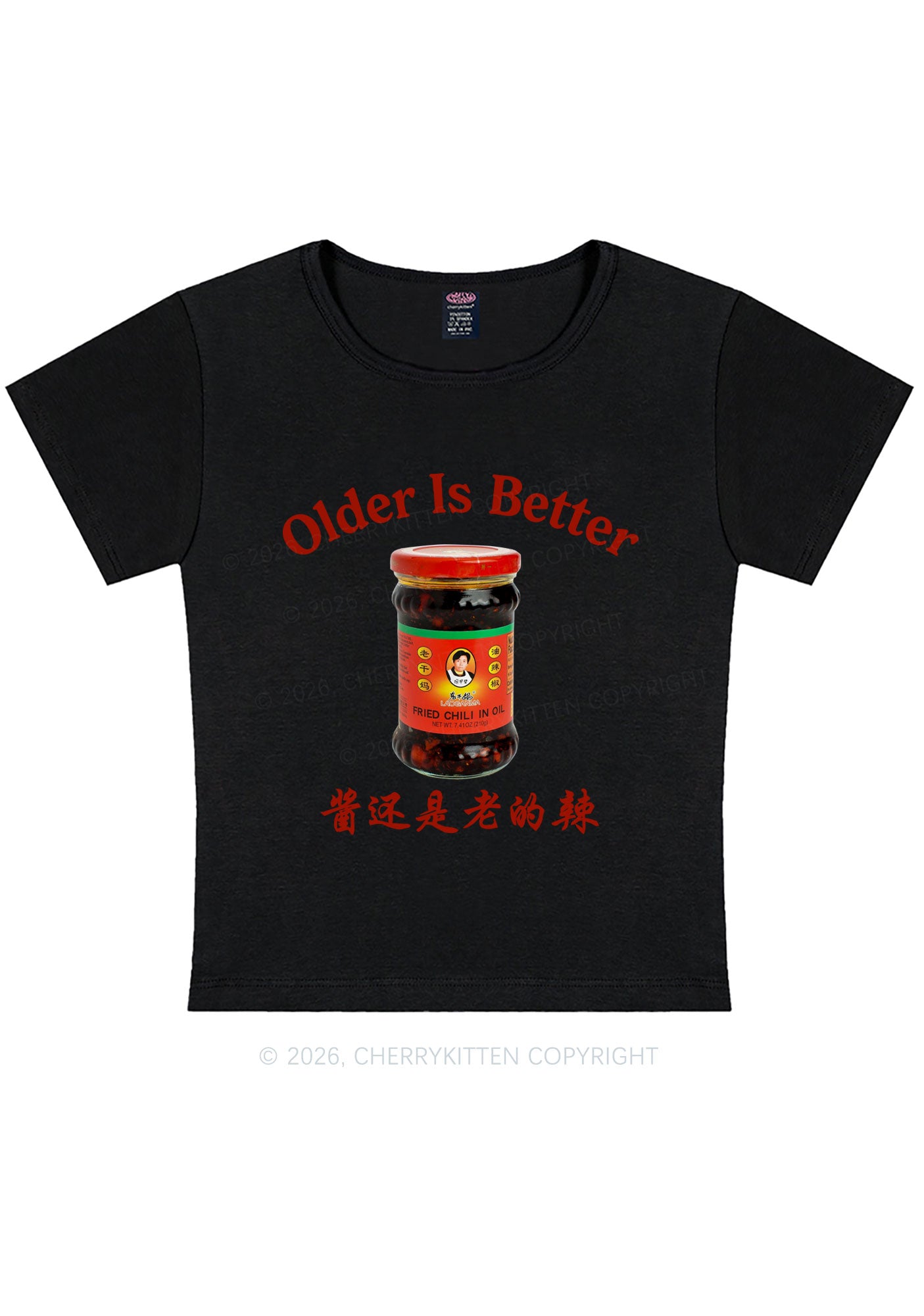 Older Is Better Y2K Baby Tee Cherrykitten