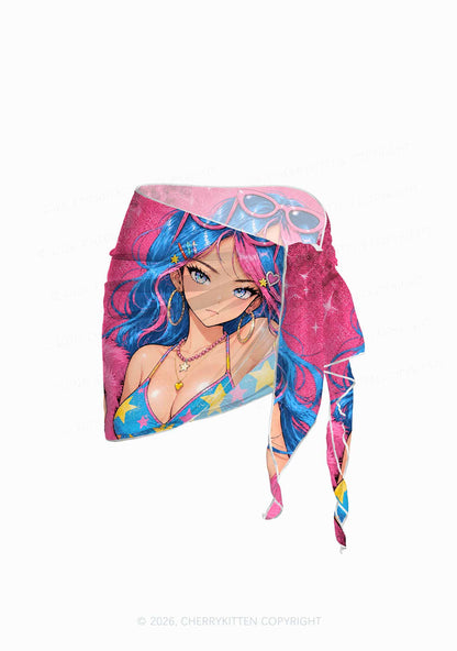 Kawaii Manga Girl Y2K Print Bikini Set Cherrykitten
