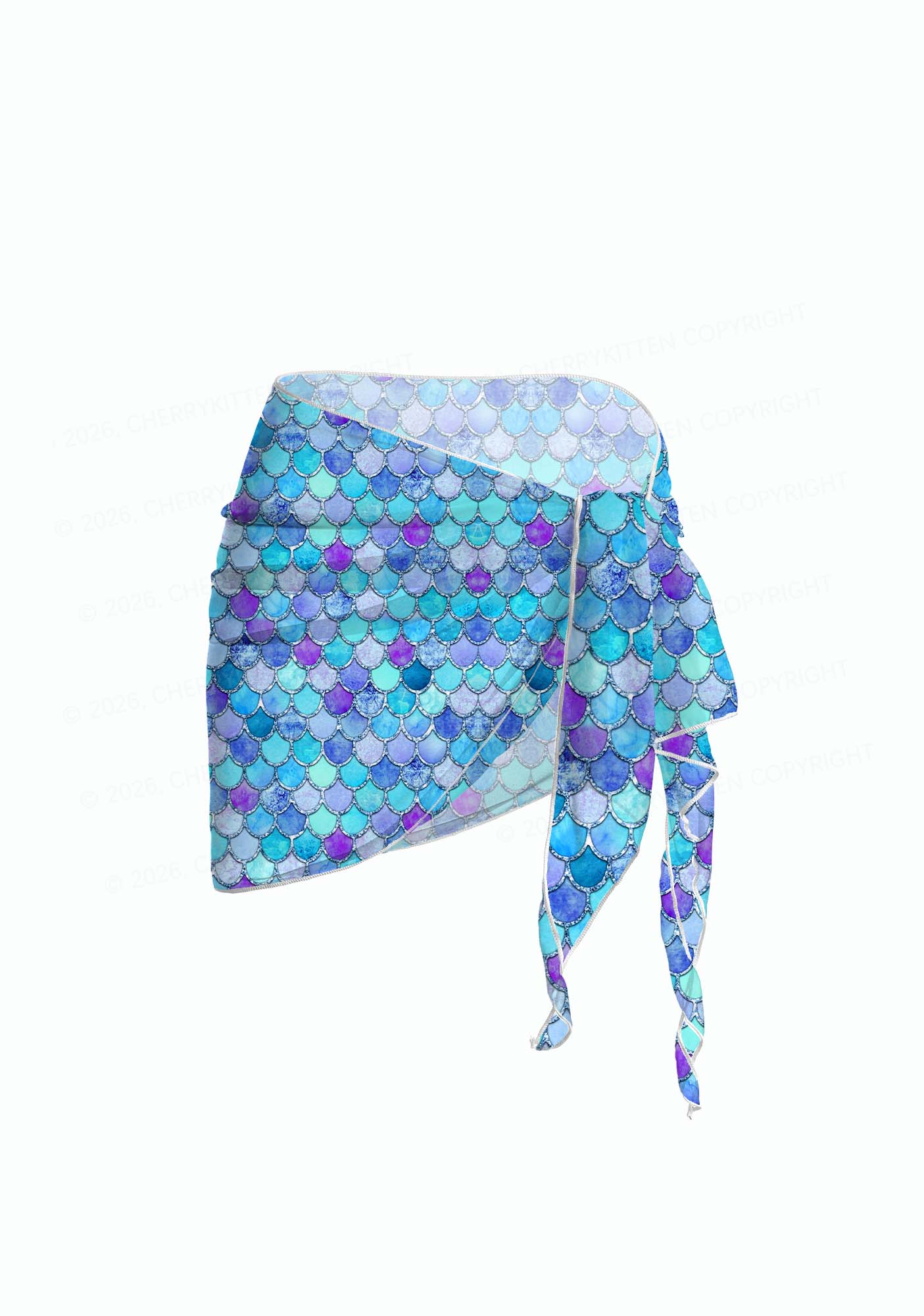 Colorful Fish Scales Y2K Print Bikini Set Cherrykitten