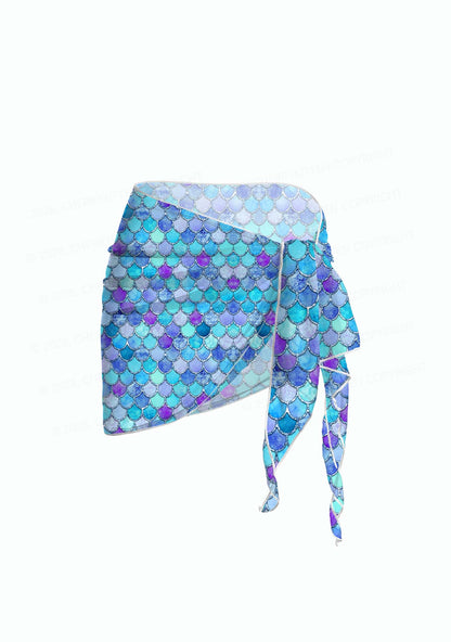 Colorful Fish Scales Y2K Print Bikini Set Cherrykitten