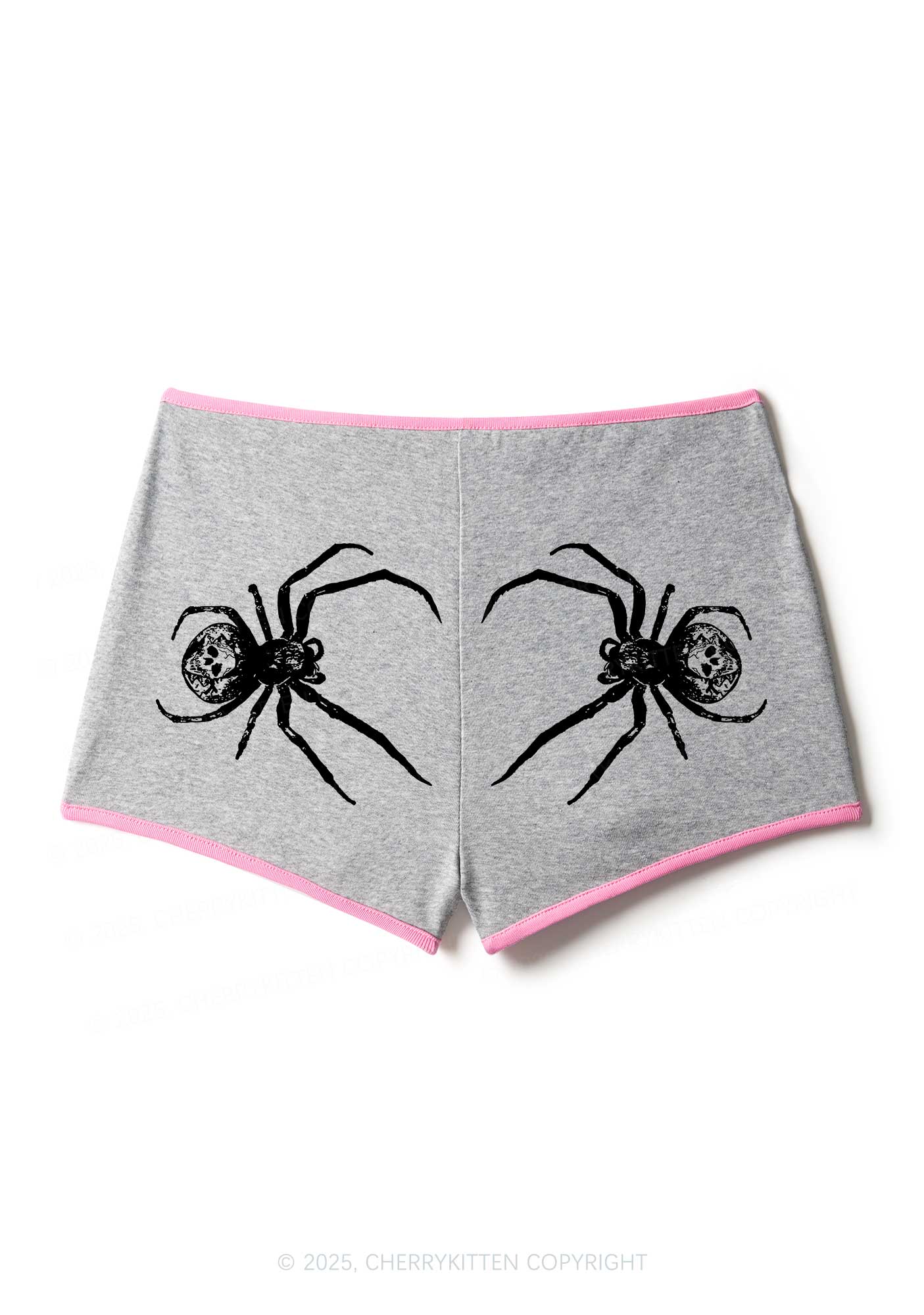 Skull Spider Y2K Booty Shorts Cherrykitten