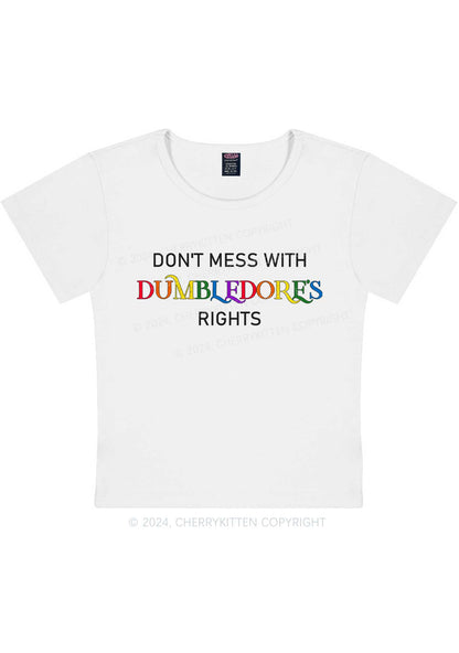 Curvy Dumbledore's Rights Y2K Baby Tee Cherrykitten