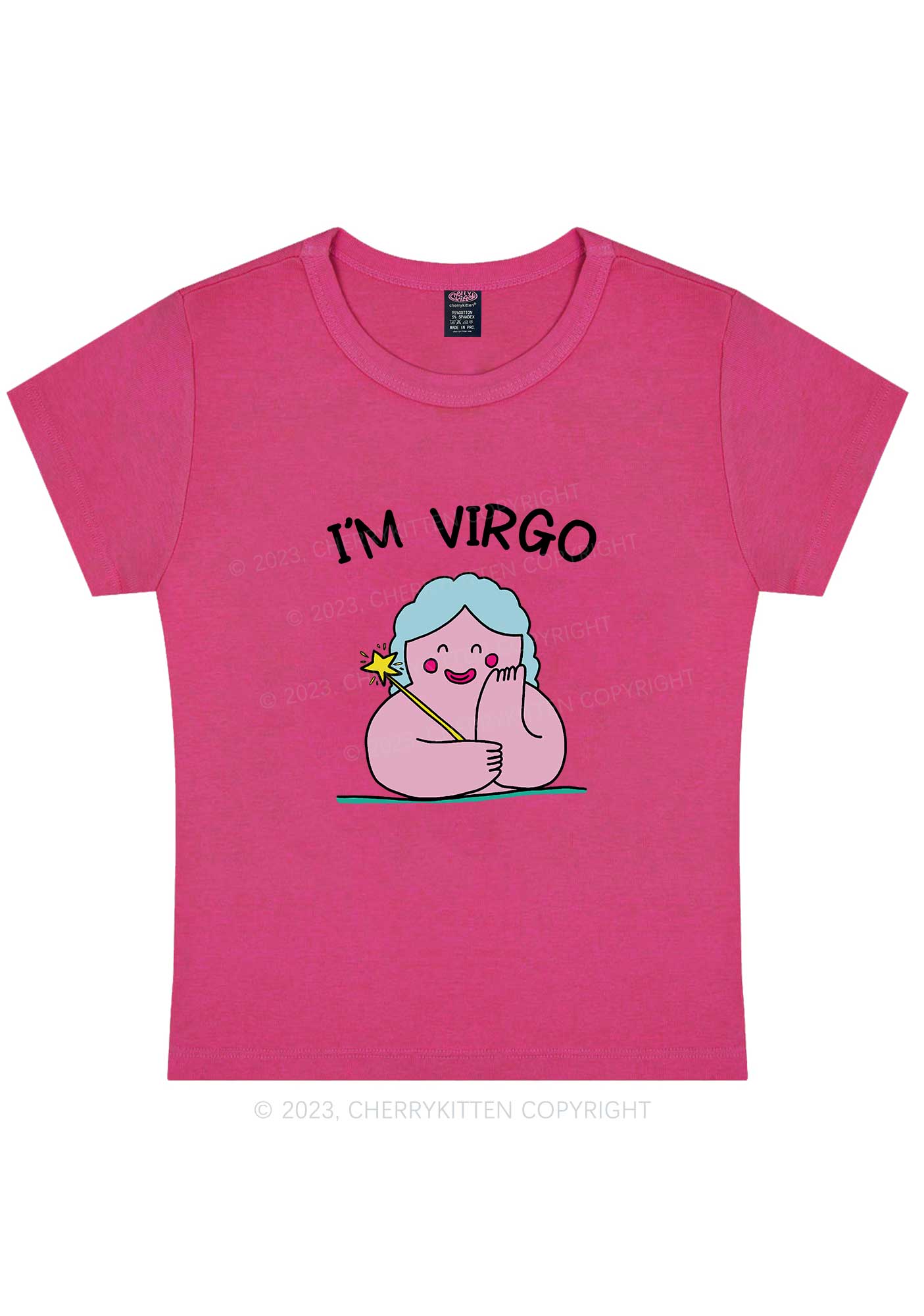 Curvy I'm Virgo Y2K Baby Tee Cherrykitten