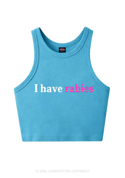 I Have Rabies Y2K Crop Tank Top Cherrykitten