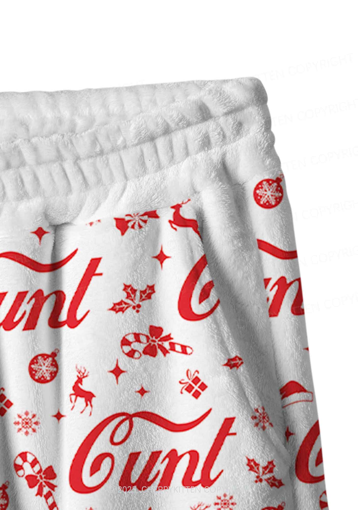 Christmas Cxxt Y2K Fleece Long Sleeve Pajama Set Cherrykitten