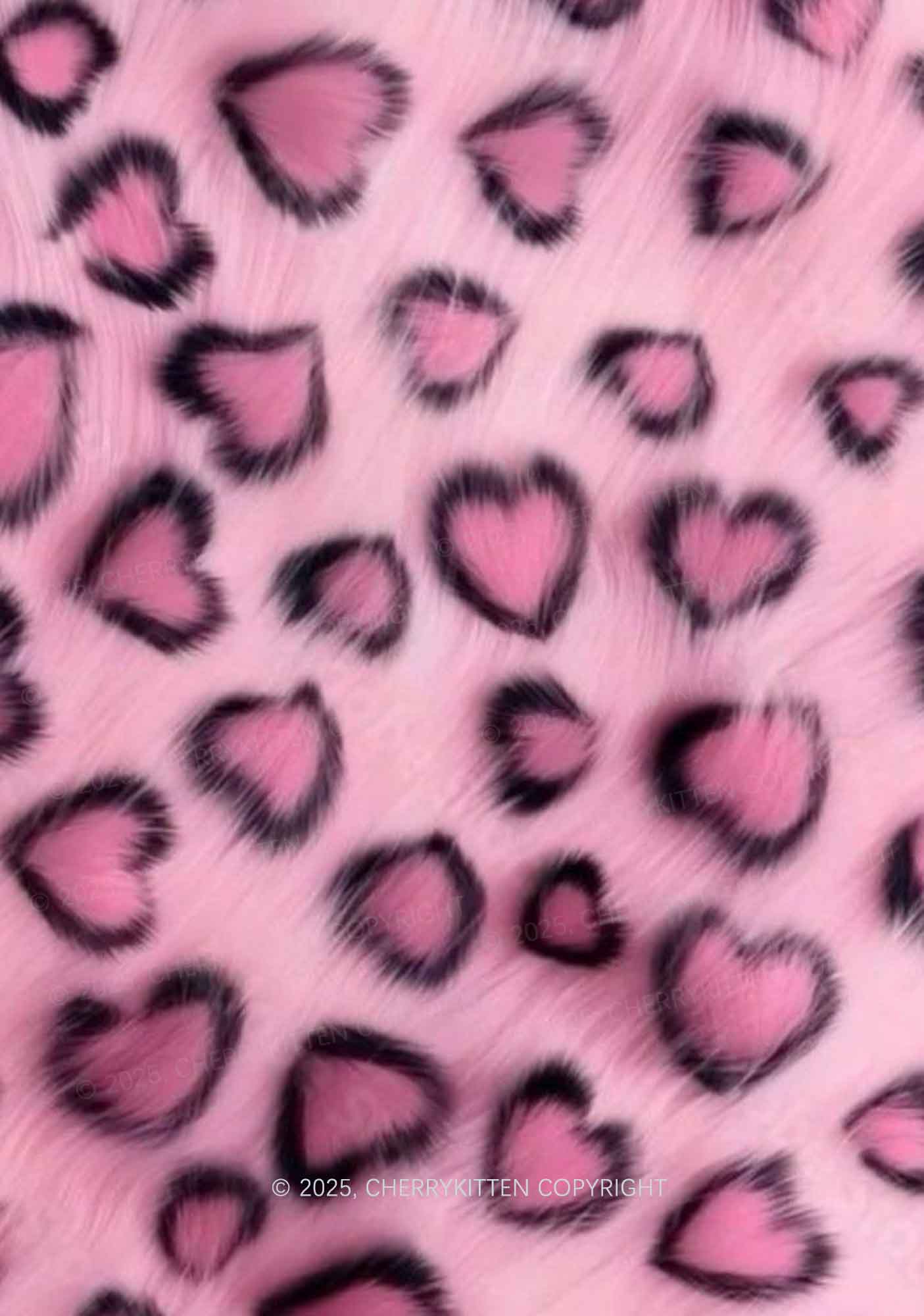 Pink Heart Leopard Y2K Print Mini Layered Skirt Cherrykitten