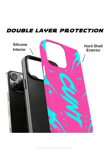 Mint Green Cxxt On Pink Y2K Phone Case Cherrykitten