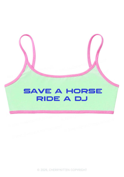 Ride A DJ Y2K Super Crop Cami Cherrykitten