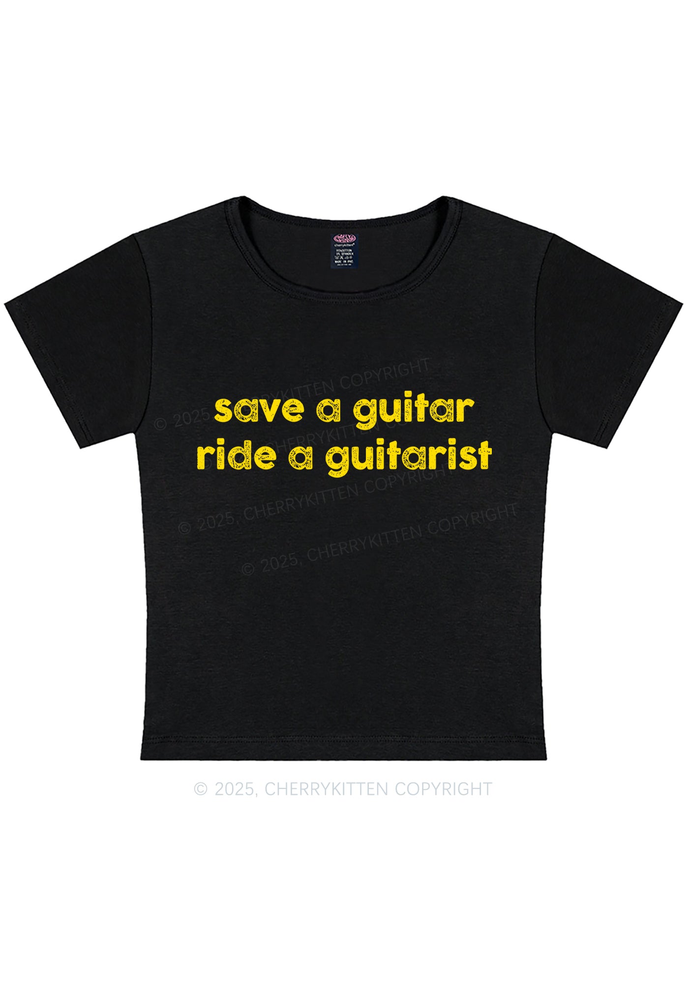 Ride A Guitarist Y2K Baby Tee Cherrykitten
