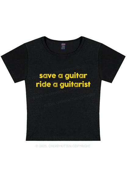 Ride A Guitarist Y2K Baby Tee Cherrykitten