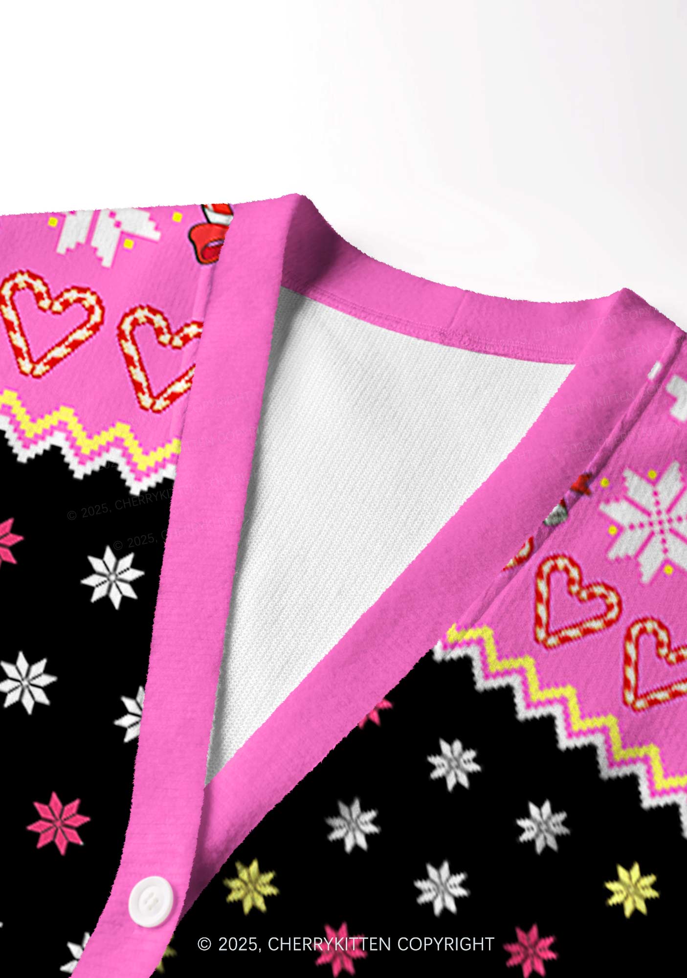 Santa My Sugar Daddy Y2K Christmas Cardigan Knit Sweatshirt Cherrykitten