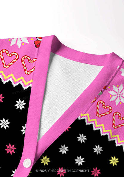 Santa My Sugar Daddy Y2K Christmas Cardigan Knit Sweatshirt Cherrykitten