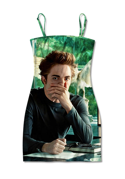 Vampire Boy Y2K Print Slip Dress Cherrykitten