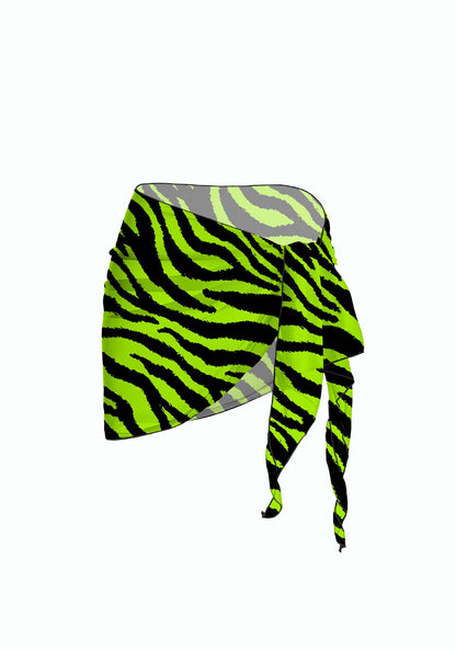 Green Zebra Y2K Print Bikini Set Cherrykitten
