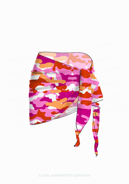 Lesbian Camouflage Pride Y2K Print Bikini Set Cherrykitten