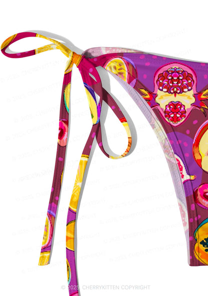 Colorful Fruits Y2K Print Bikini Set Cherrykitten