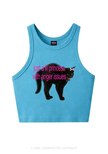 Just A Lil Princess Y2K Crop Tank Top Cherrykitten