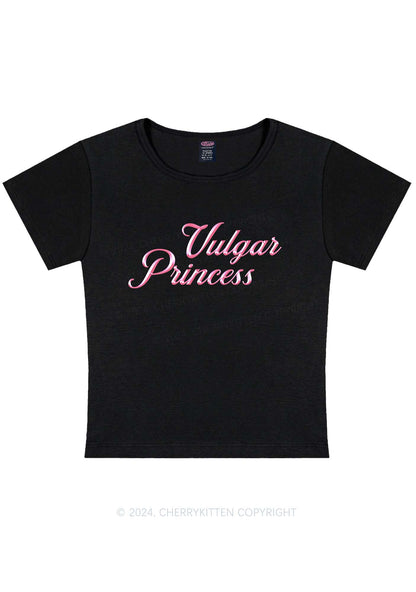 Vulgar Princess Y2K Baby Tee Cherrykitten