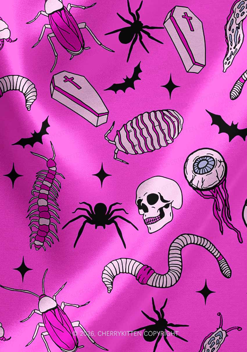 Halloween Goth Pink Party Y2K Print Square Bandana Cherrykitten