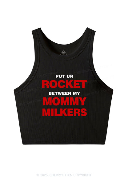 Rocket Mommy Milkers Y2K Crop Tank Top Cherrykitten